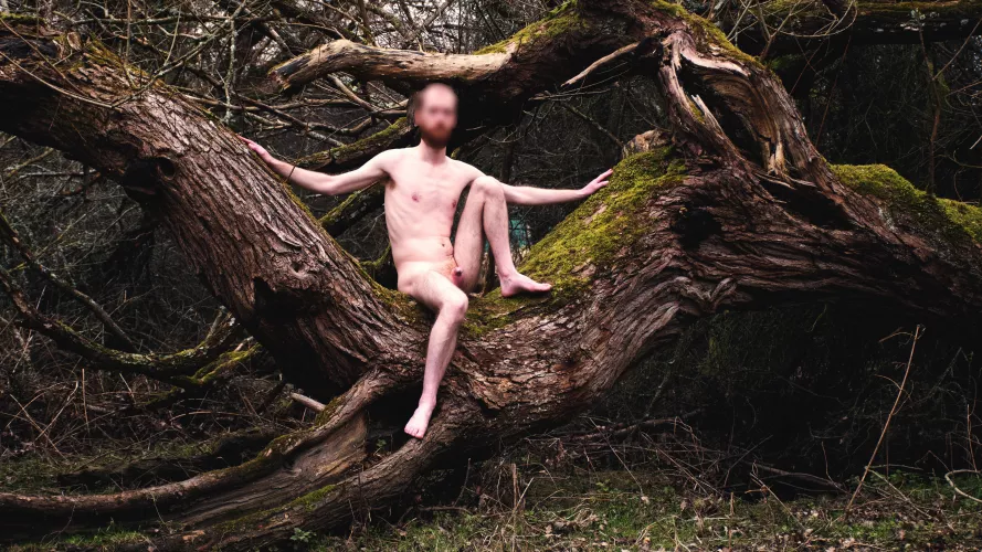 Can’t resist the chance to enjoy nature nude - even if it is still cold!