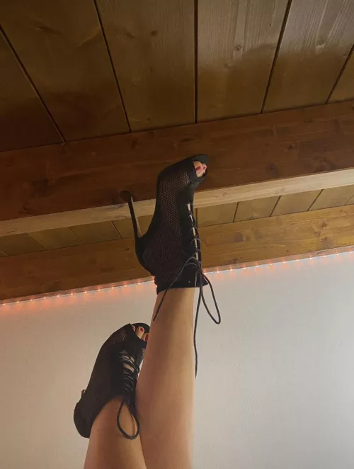 do you want to loose my heels? slowly, pulling the laces with your mouth 🫦 [f]