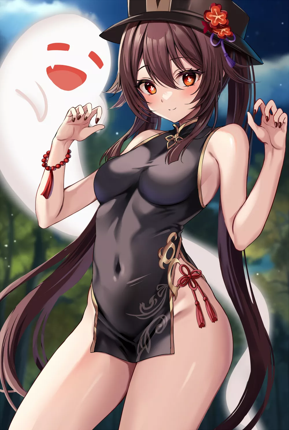 Hu Tao in Chinese outfit