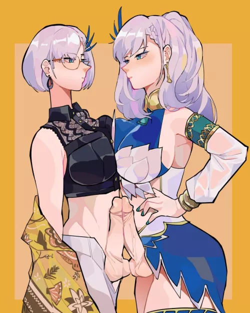 Just two self respecting, upstanding ladies about to fuck each other