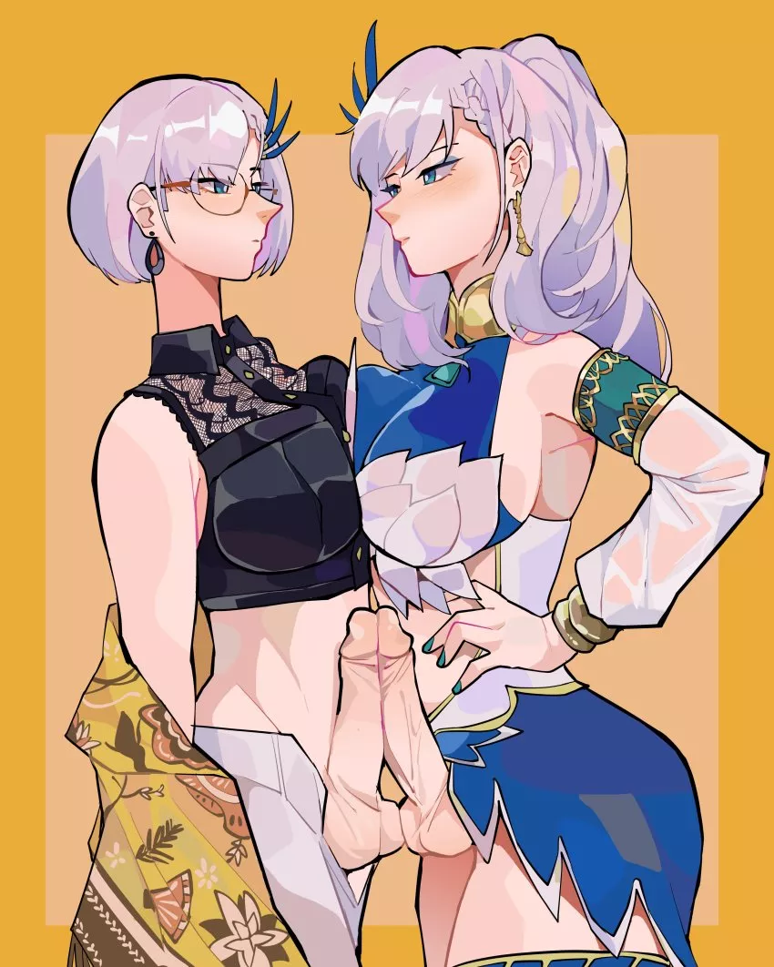 Just two self respecting, upstanding ladies about to fuck each other