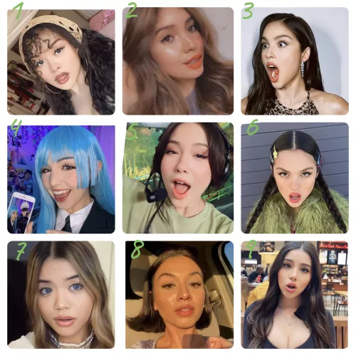 Rate them 😋 Which girl wins it? 1-9