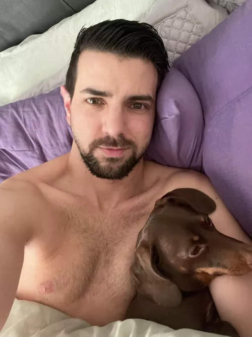 Saturday cuddles with this angel before a day of gaming and recording ππ»