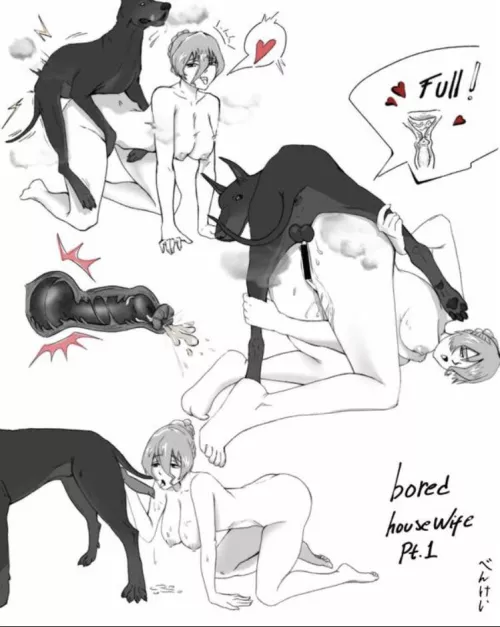 “When husbands away, doggie will play. Love spending every moment with the doggies cock as he dumps his cum inside every hole multiple times owning what is rightfully his.. [Minaga Tsukune]”