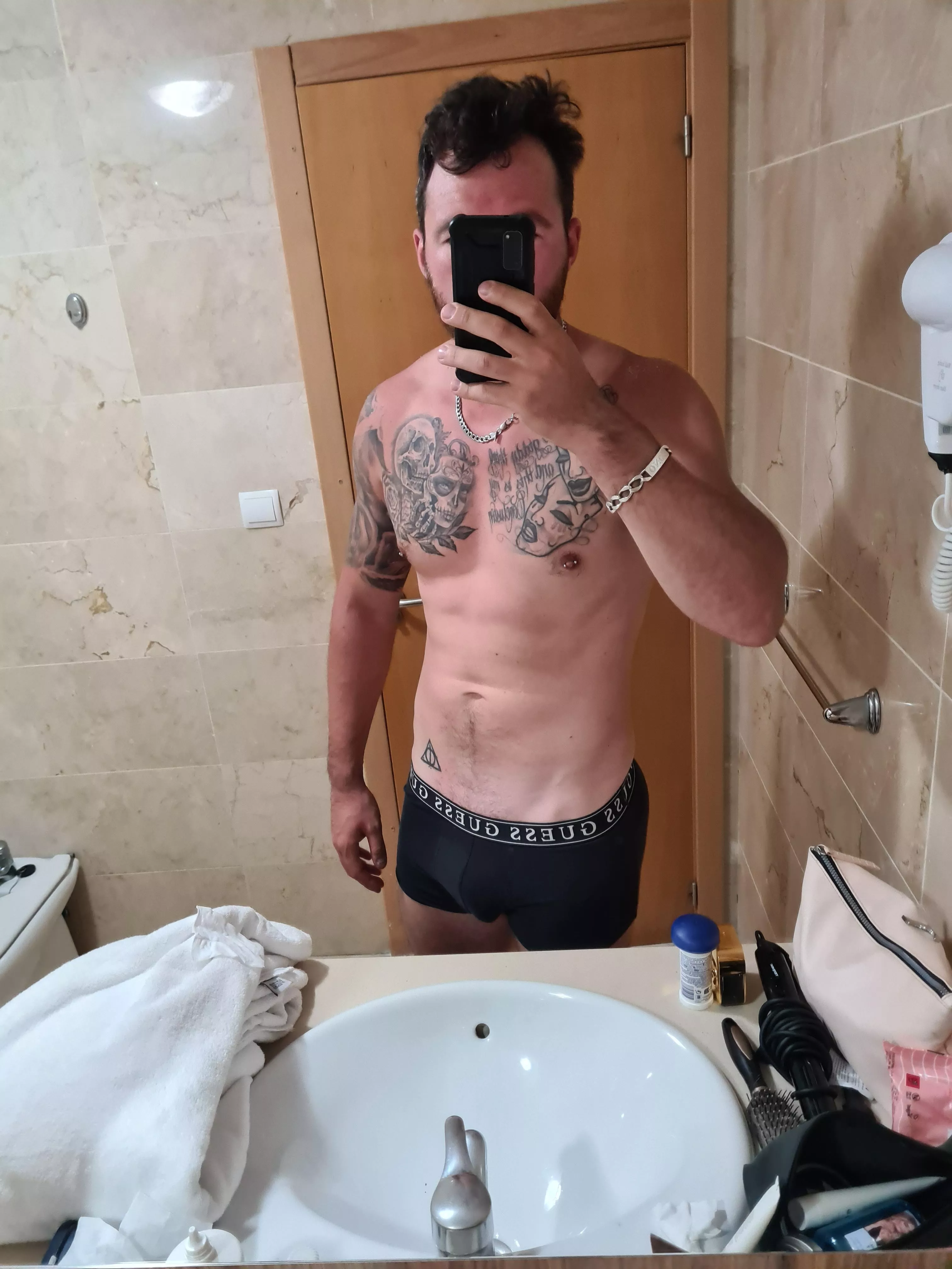 Bored in the hotel room