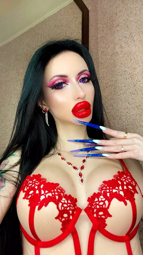 Bratz doll with red lipstick