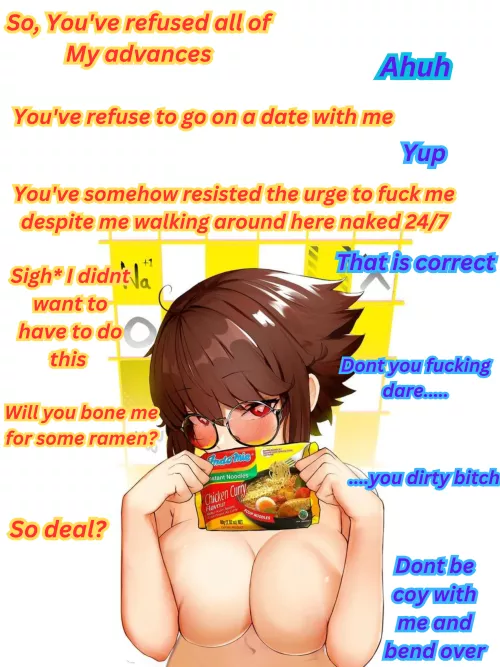 Desperate times, call for desperate noodles [Ramen] [implied sex] [male pov] [Artist-偽NiN]