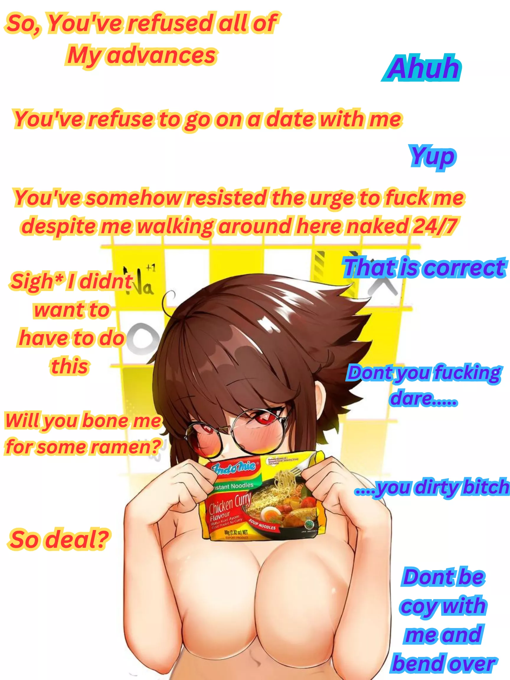 Desperate times, call for desperate noodles [Ramen] [implied sex] [male pov] [Artist-偽NiN]