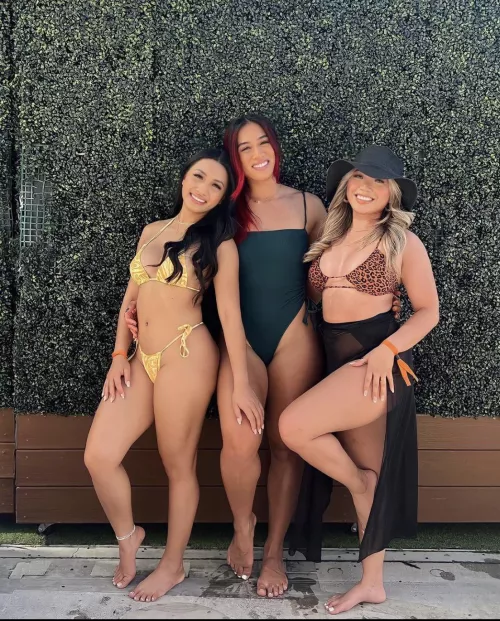 Gorgeous smiles by the pool