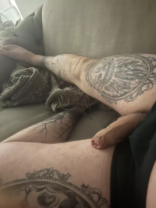 Leg tattoos