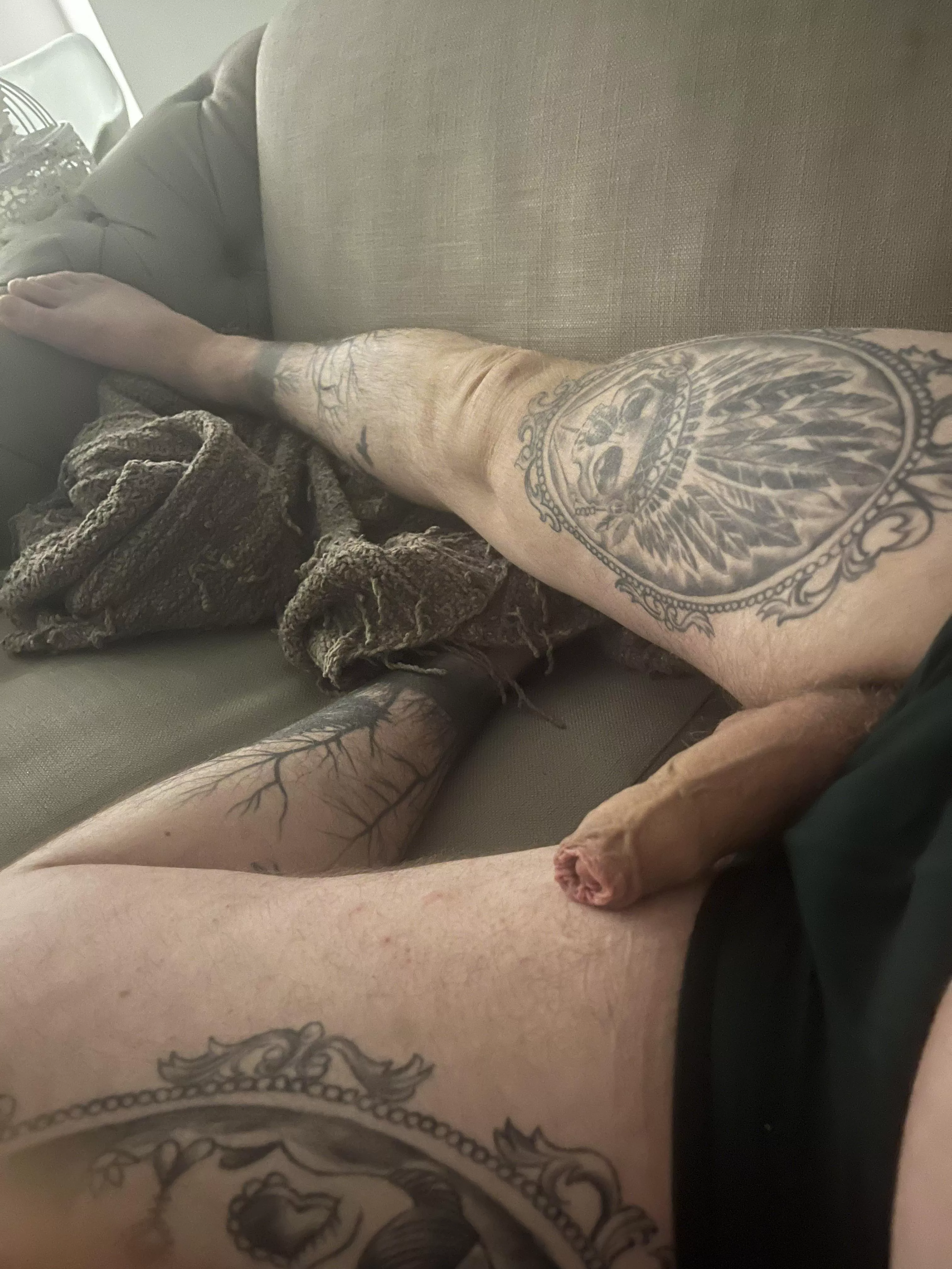 Leg tattoos