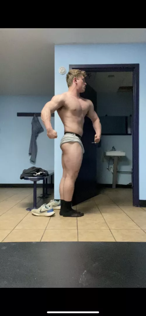 Muscle beast flexing