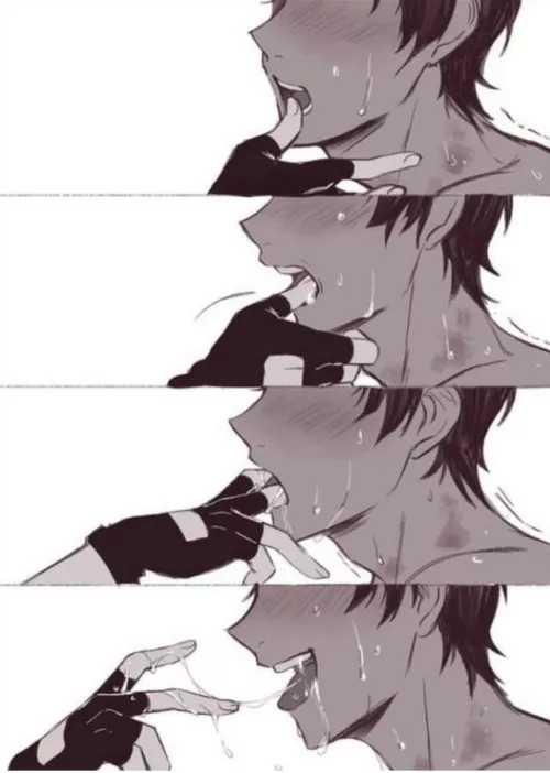 Such a good boy. Soon you’ll be sucking mommy’s strap.