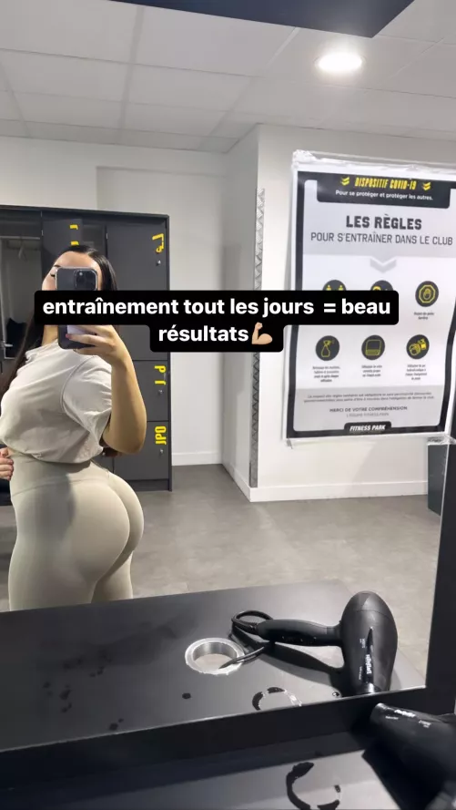 Train everyday = a good result (and have good genetics like her)