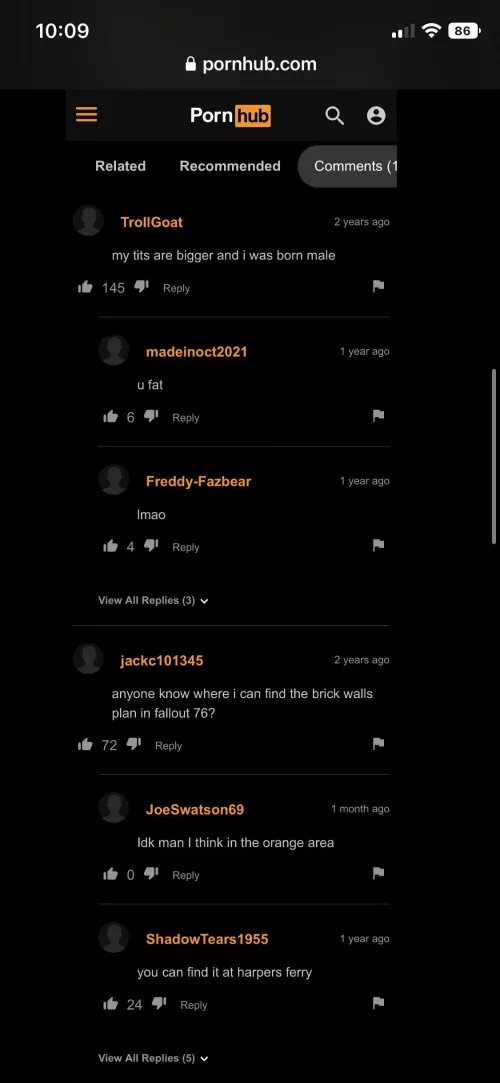 Two comments, 1 video!