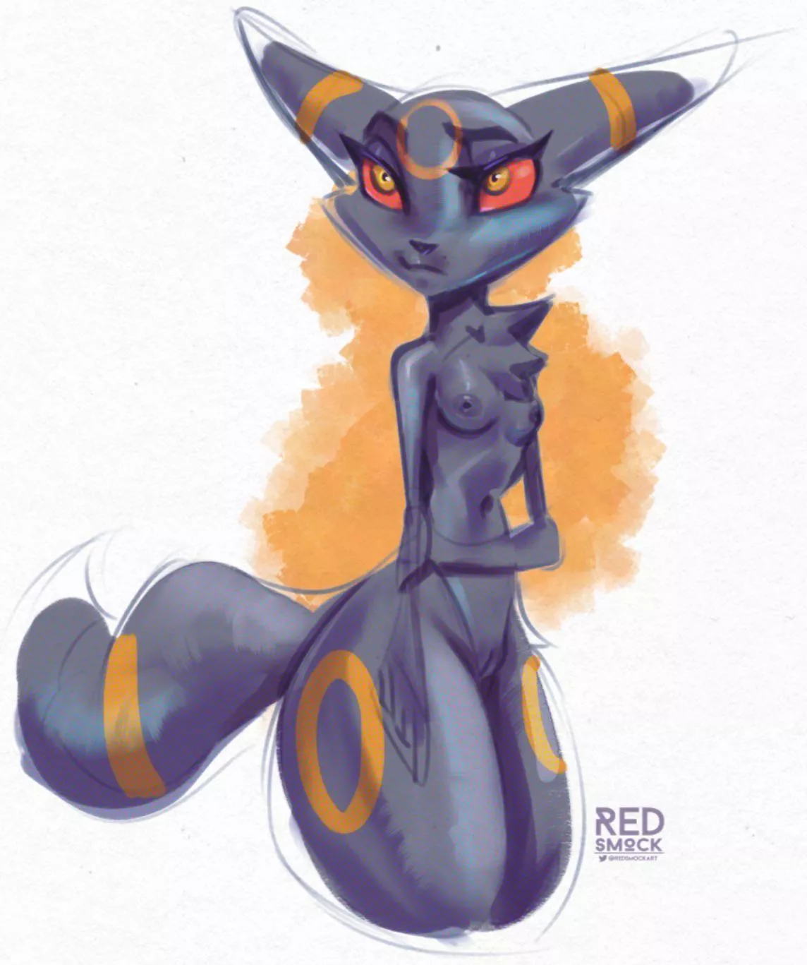 Umbreon girl sketch (Redsmock)