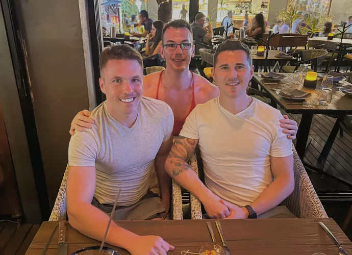 Vacation dinner with the boys