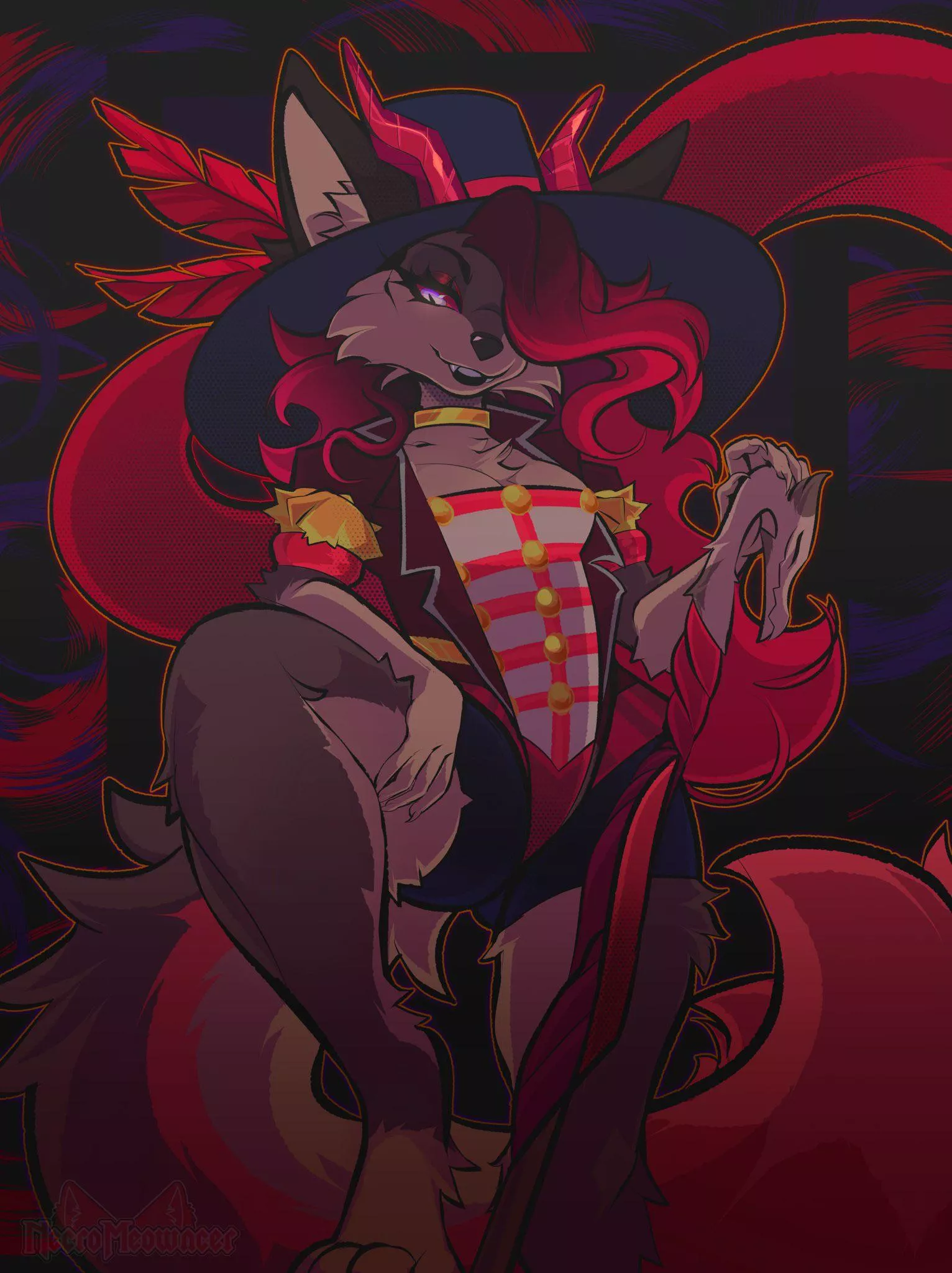 AAA I’ve dead for a while but here’s some art of my favorite gal 🥹 (art by the amazing @necromeowncer on twitter!)