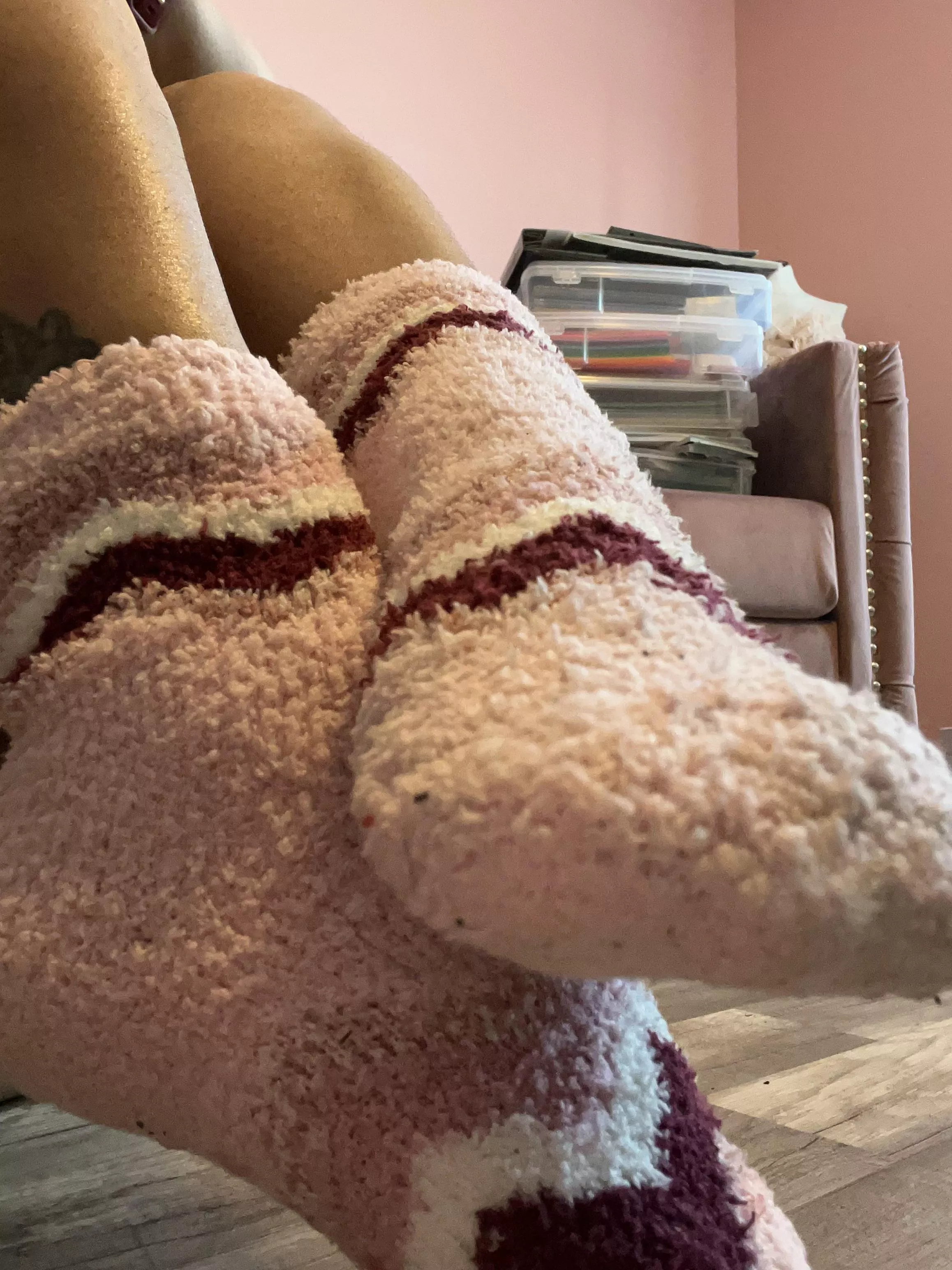 Cold weather = fuzzy warm socks[female]