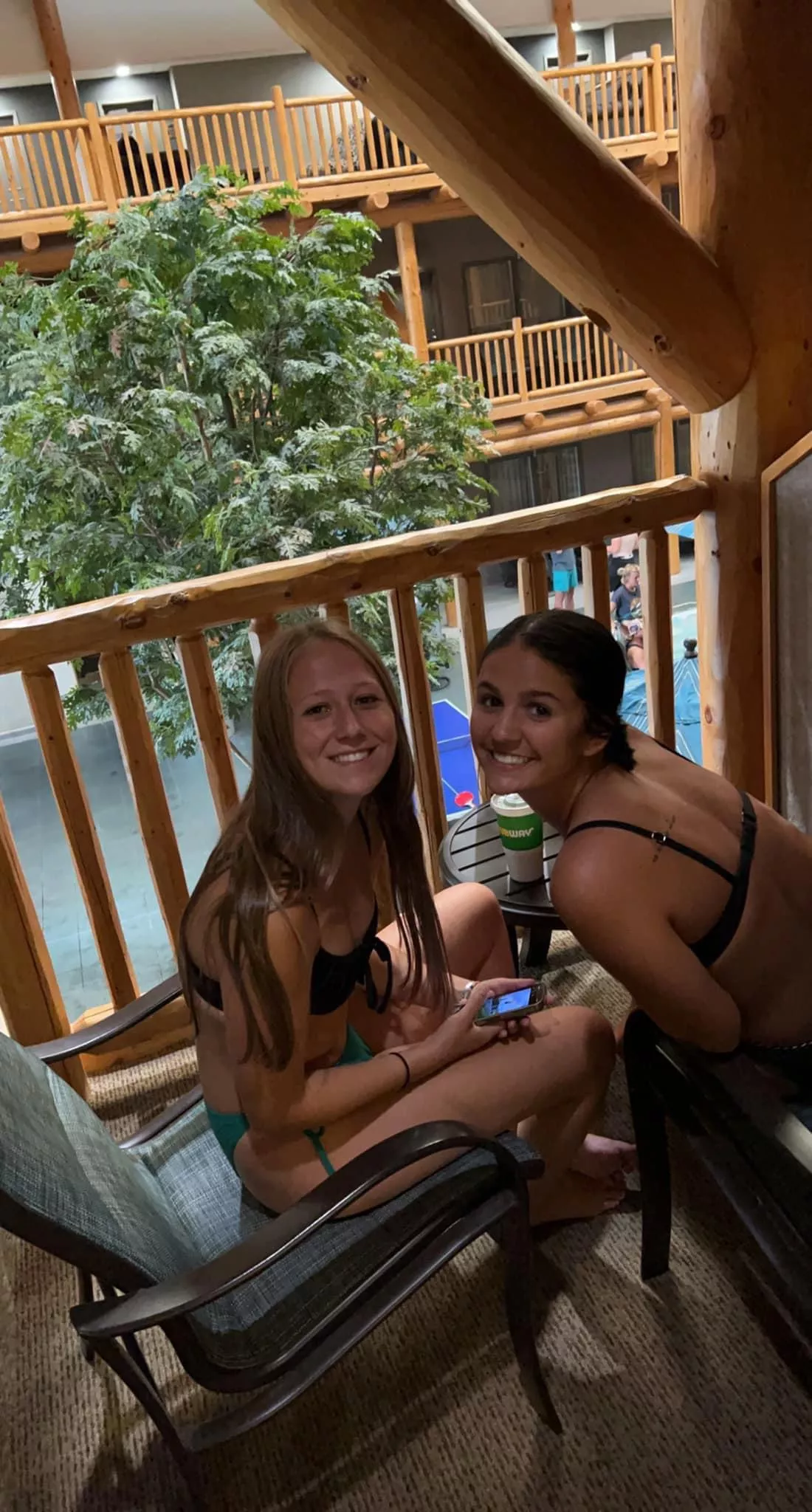 Cuties talking about their bikinis. 😍😍😍