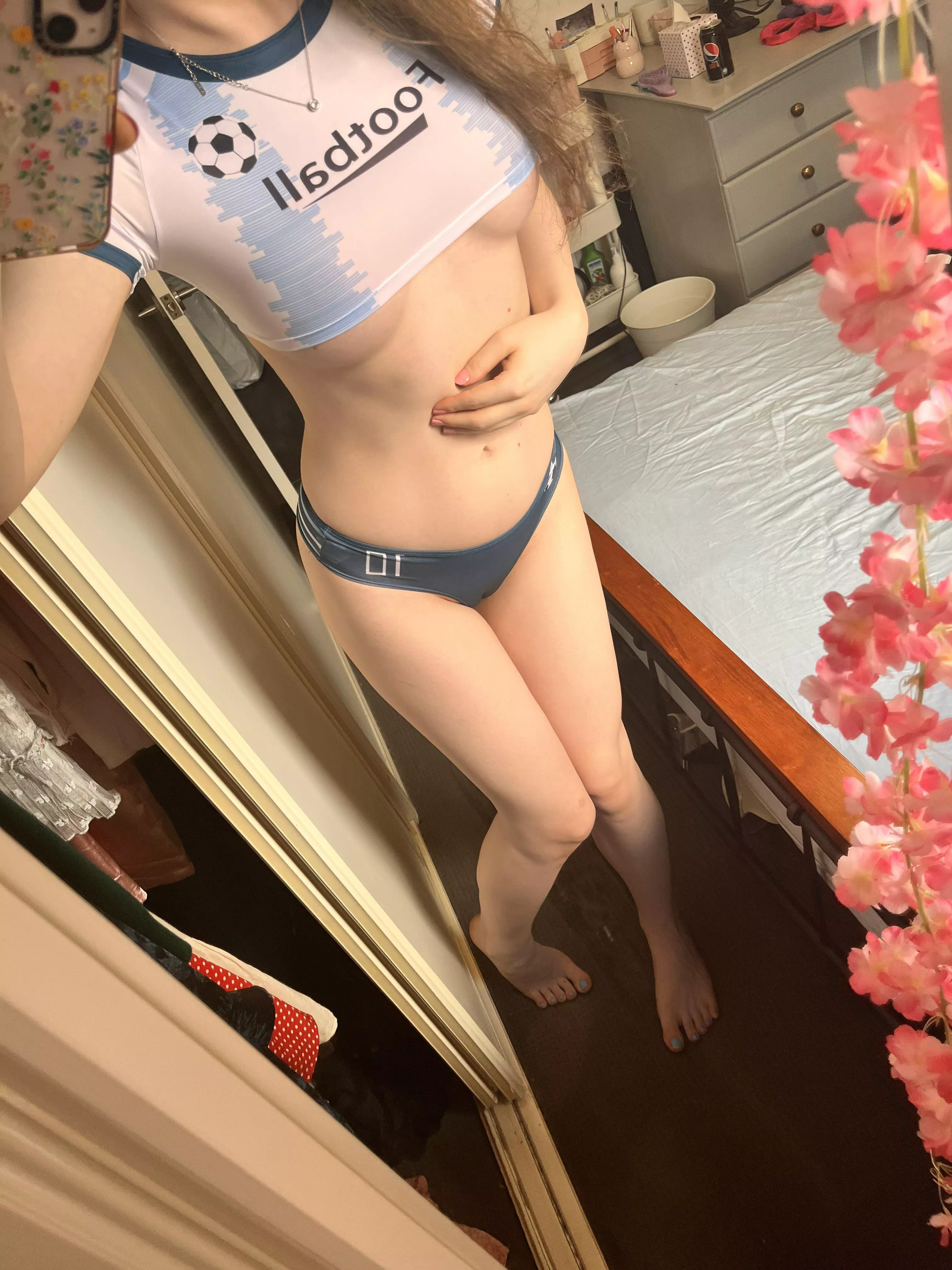 Getting ready for football practice 😇