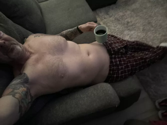 Good morning, relaxing with my morning cuppa joe