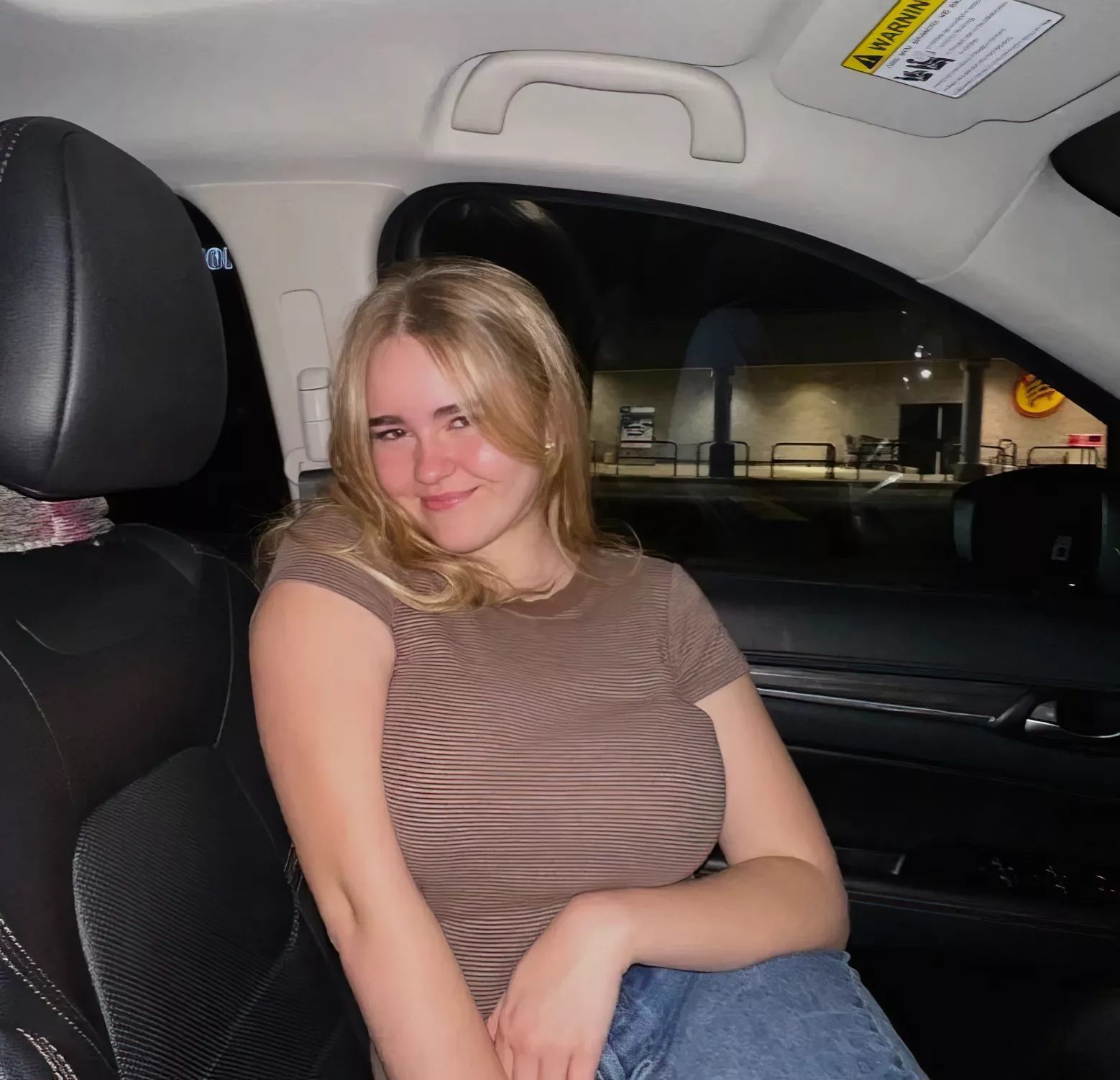 In the car