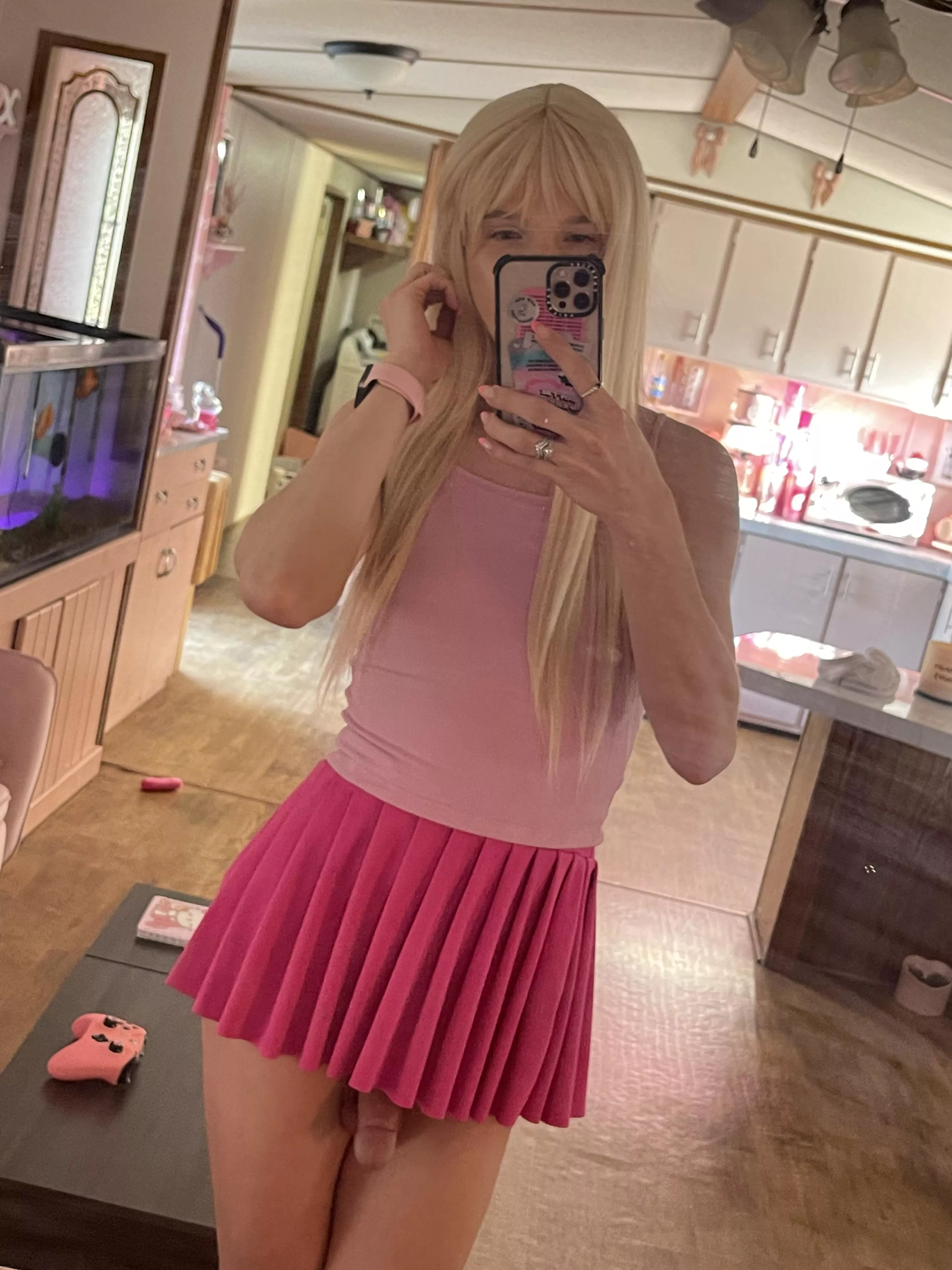 it’s hard to wear short skirts when your thing is too long 🙈