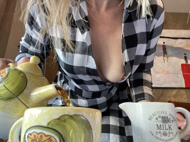 Just sit down have a cup