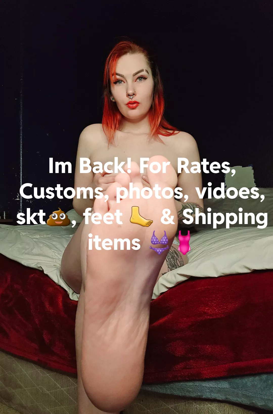 Let me [rate] [selling] YOU! You serve me. 😈[PIC][VID][SKT][Cothes][FET]friendly. Starting at $25Cahsapp perfered DM me