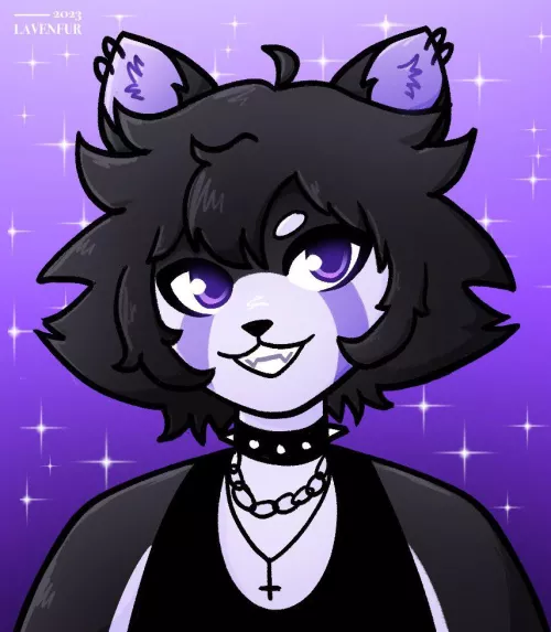 My fursona 💜 (By me: @Lavenfur on twitter)‬