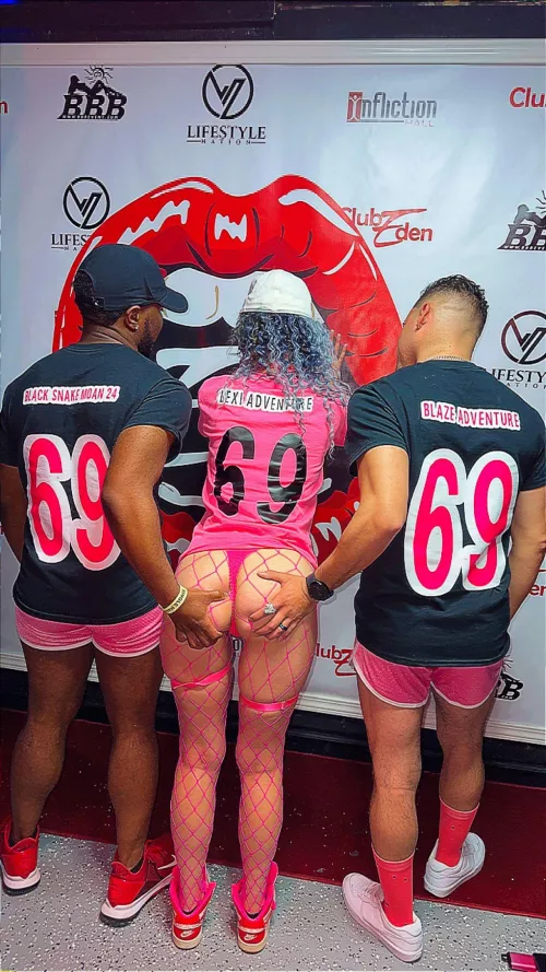 My hubby wore a matching shirt with my BBC boy toy at the club