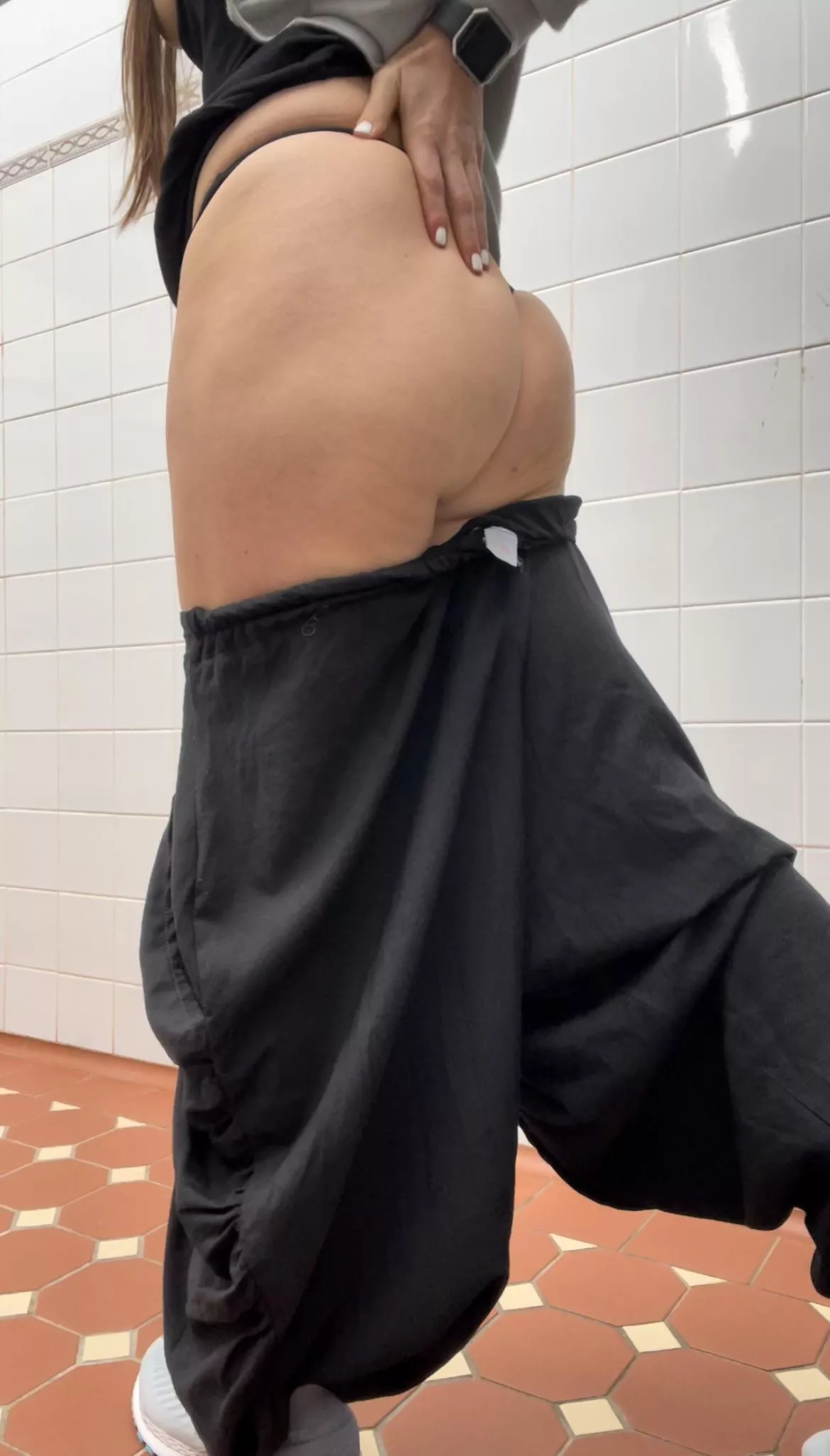 Naughty fun at the public toilets