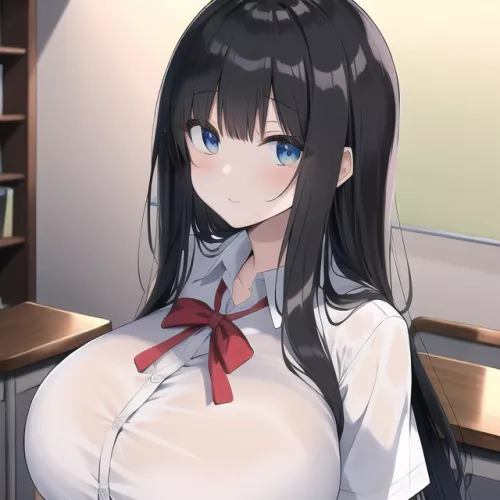 Niya on buttoned shirt