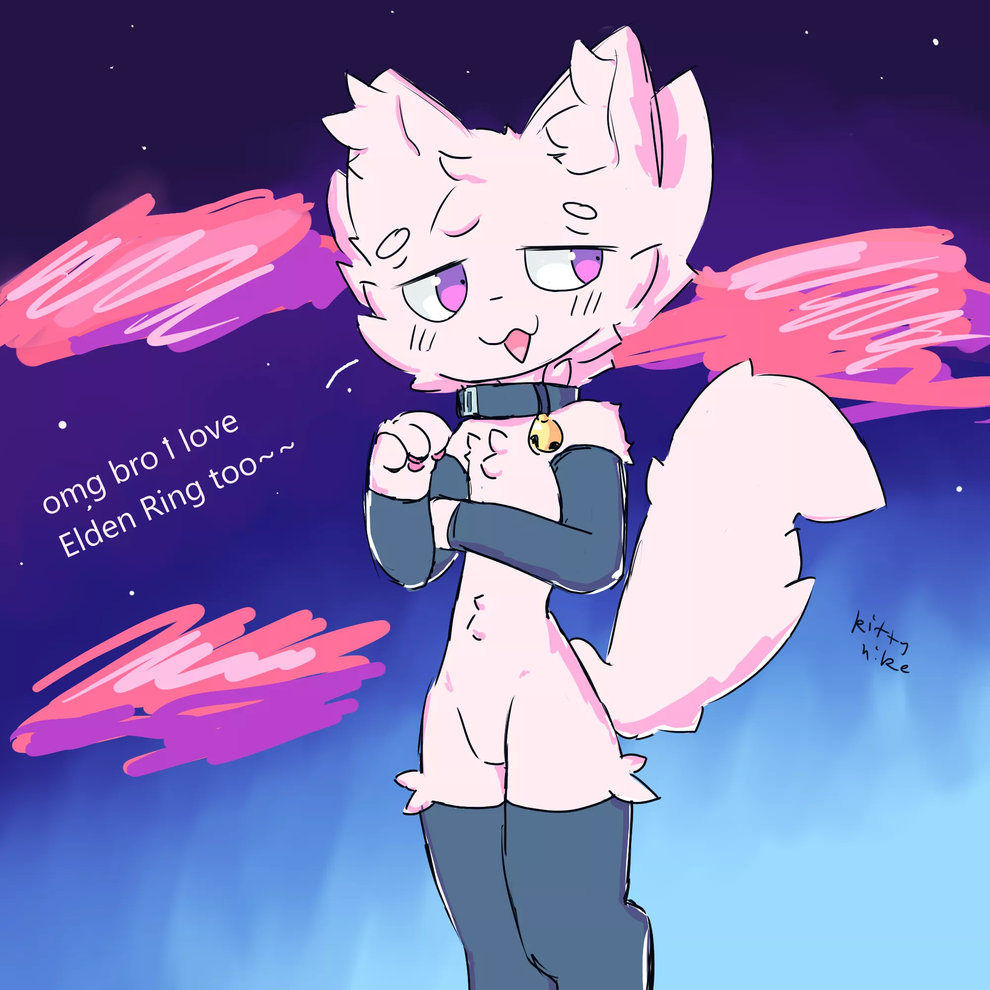 She loves Elden Ring!!! (my art)