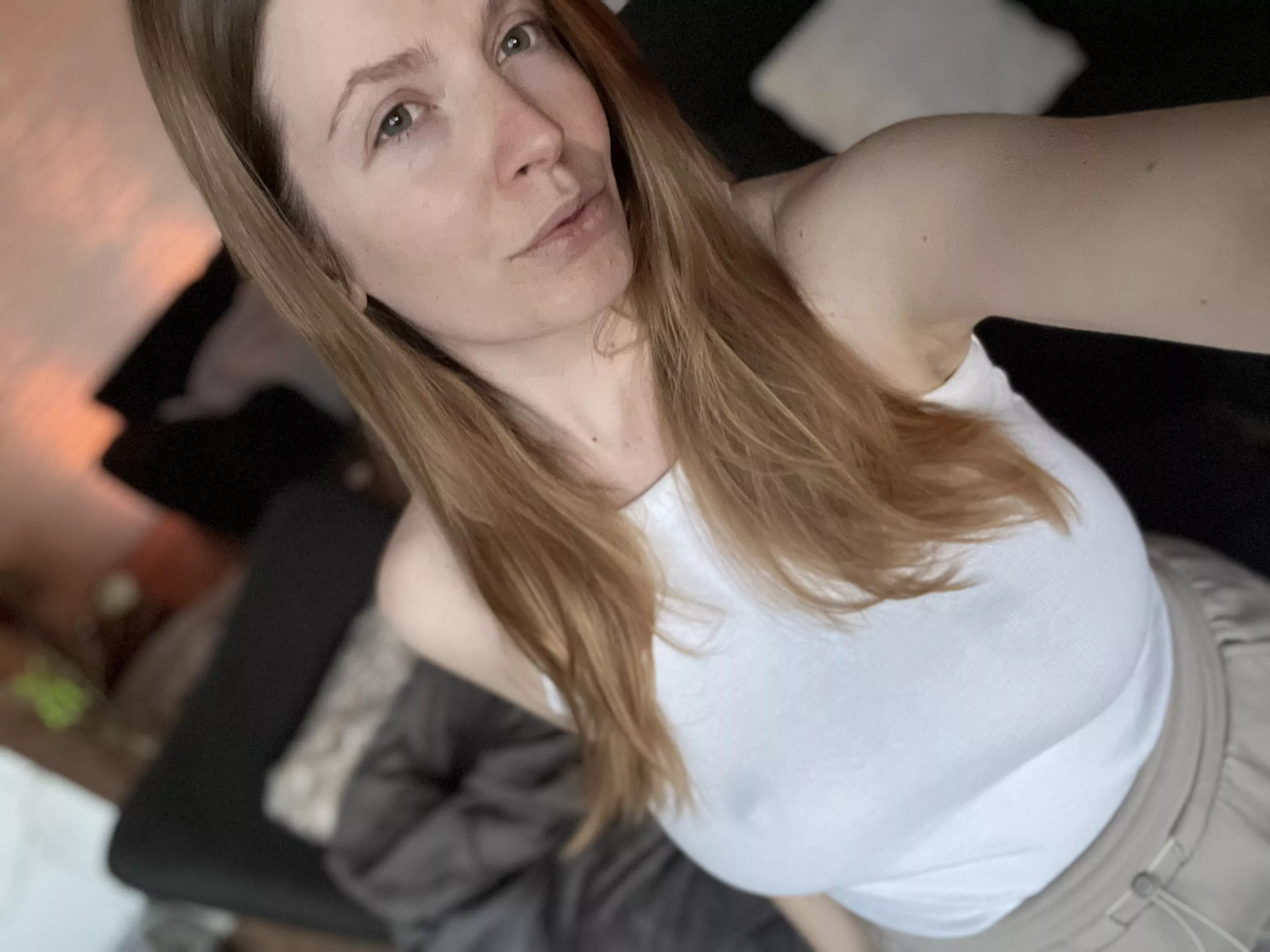 Start the day right with no bra and cold weather