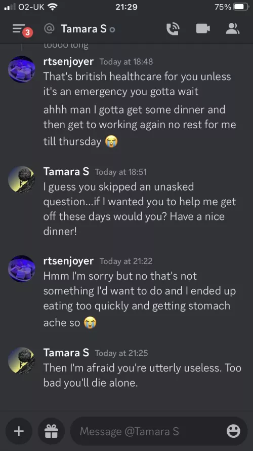 This is what applesinsummer had to say to me when I refused to ‘help her get off’ I’d advise any subs to avoid her this was completely random and out of nowhere fellow subs don’t waste your time I wouldn’t wish cruel words like that on anyone