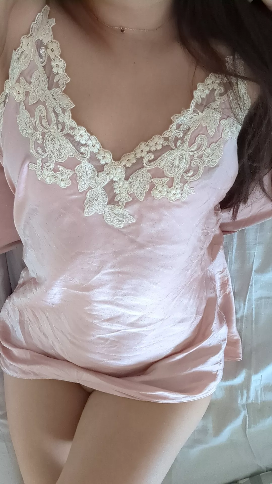 Waking up with me, wearing La Perla