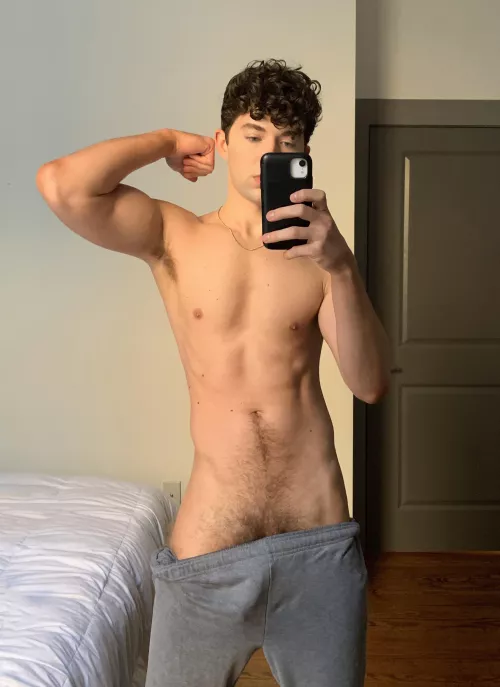 You gunna start by licking my pits, bush or cock?