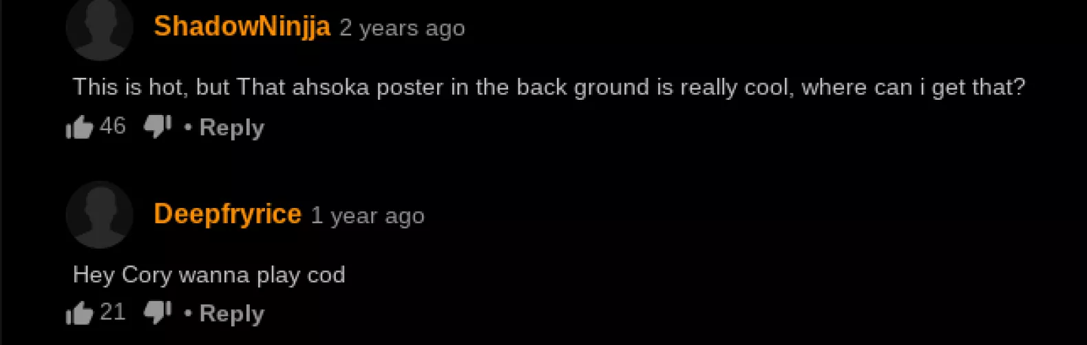 2 comments in one video.