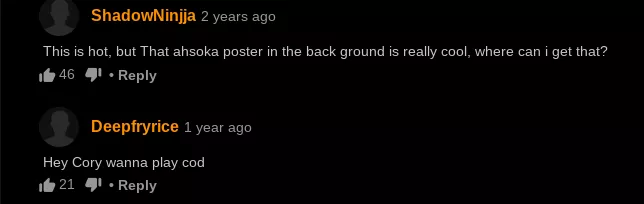 2 comments in one video.