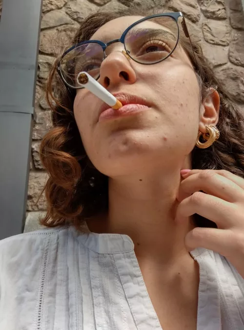 a cigarette outside the office ☺️