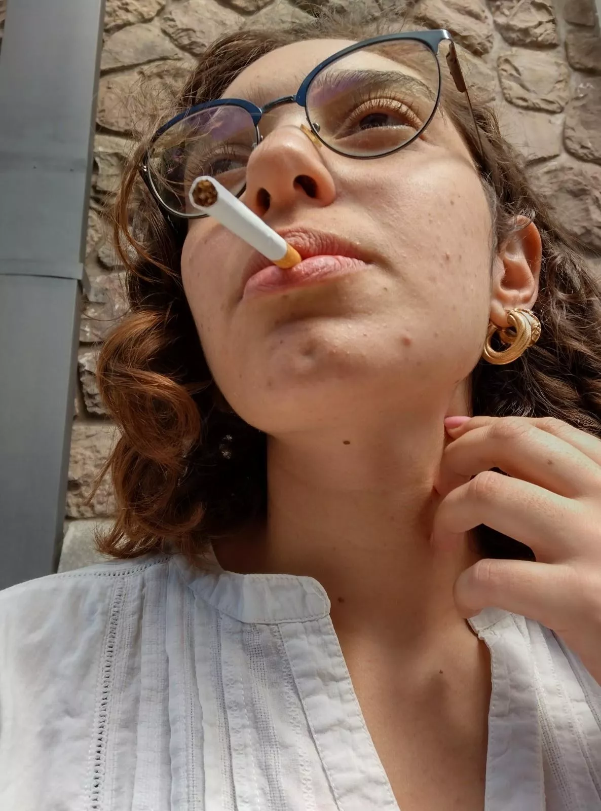 a cigarette outside the office ☺️