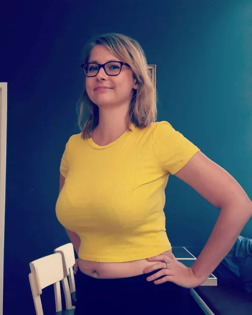 Cute girl in yellow