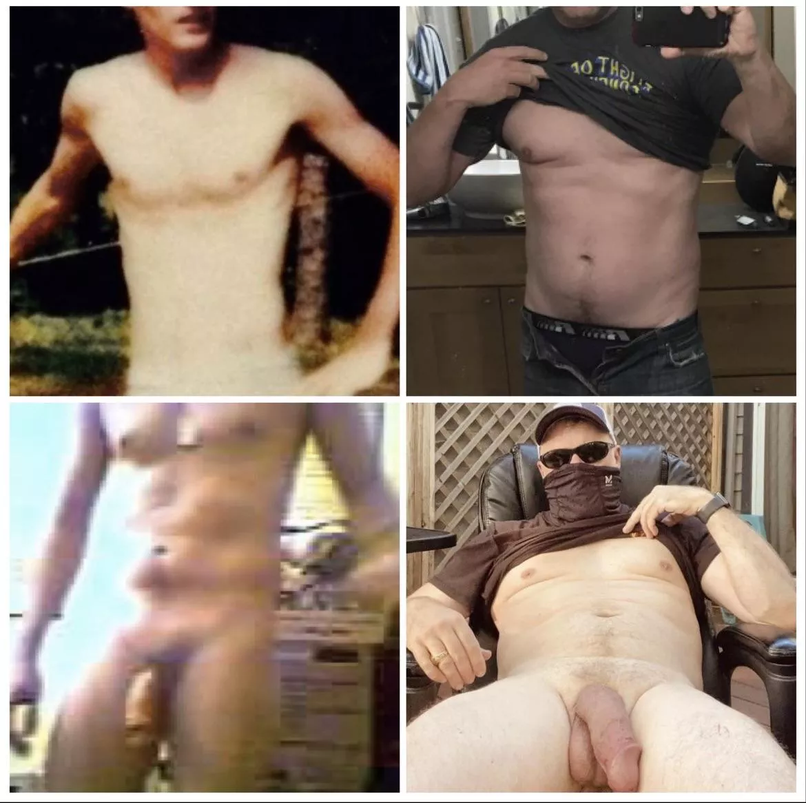 Evolution of a dadbod (18, 25, 30s, 40s). [40s]