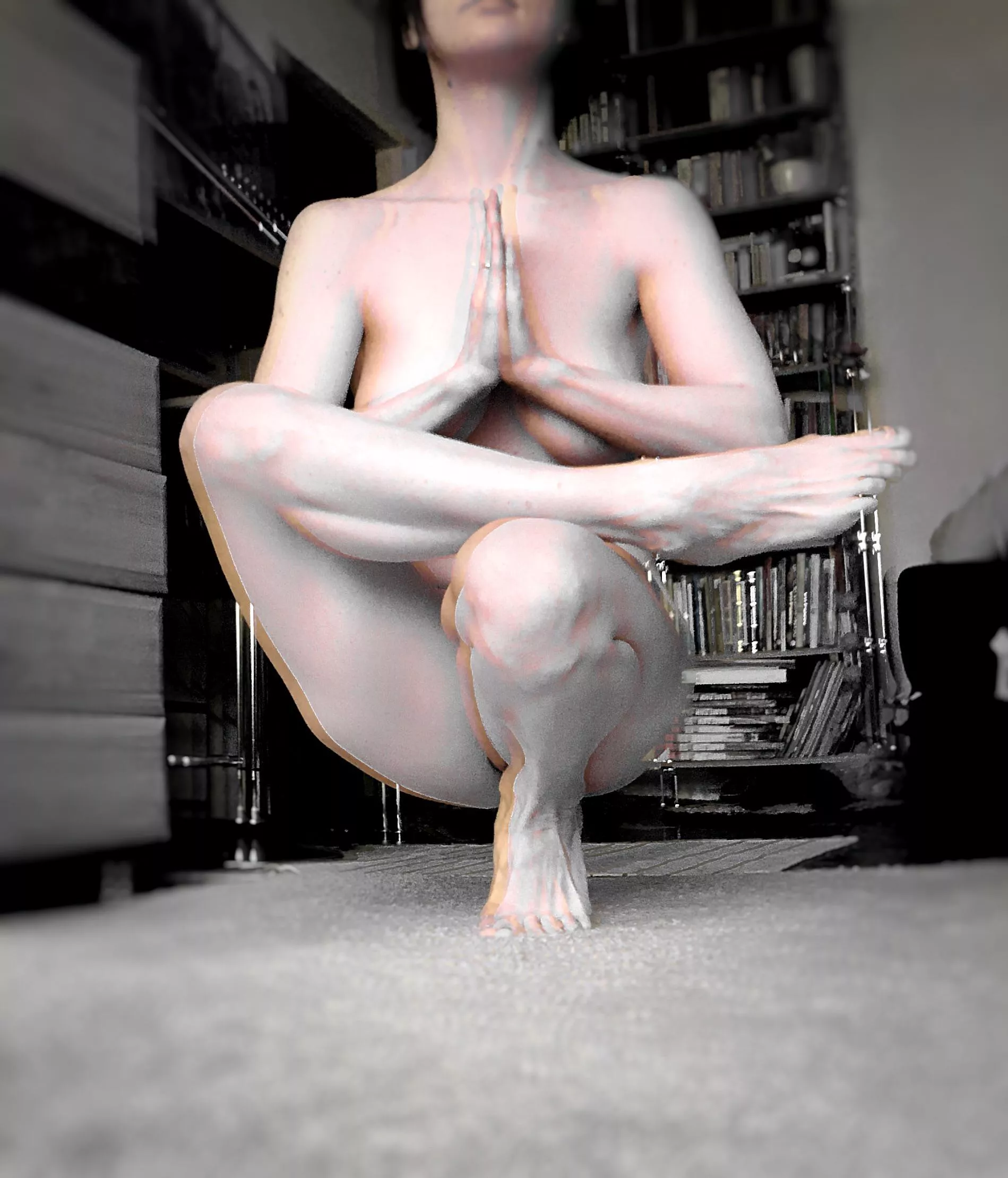 Half chair. Bouncing. Balancing