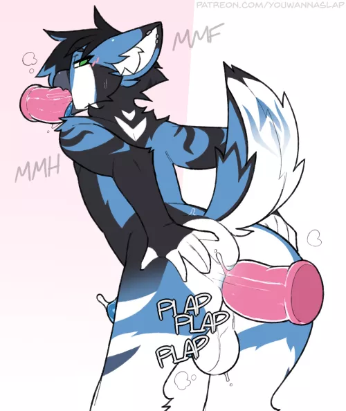 Harpy takes it up his tight ass and down his slutty throat~ (Youwannaslap)