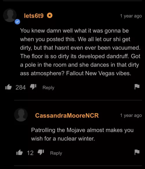 It really was dirty though.