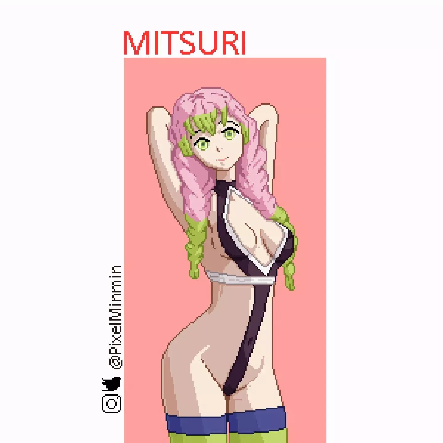 Mitsuri from Kimetsu no Yaiba. Btw, can anyone recommend me who to draw next? Preferably, anime character and trending/current one! Thankies!