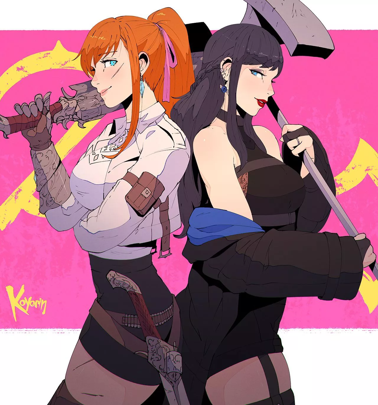 Older Ryne and Gaia! (koyoriin) [Final Fantasy XIV]